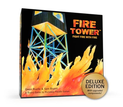 Deluxe Fire Tower Board Game + Super Deluxe Rising Flames Expansion Bundle (Includes Two Mini expansions!) - Fight fire with fire in Fast paced and Competitive Game | Easy to Learn | 15-30 min