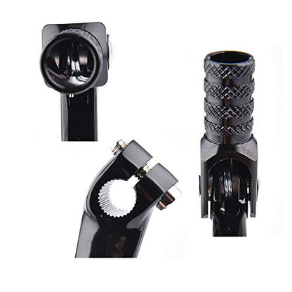 RUTU Folding Gear Shifter Shift Lever, Aluminum Dirt Bike Shift Lever, Compatible with XR50 CRF50 XR CRF 50cc 70cc 90cc 110cc 125c Motorcycle, Dirt Pit Bike Lifan 6061 Aviation Aluminum - color: Black, male-female bolt