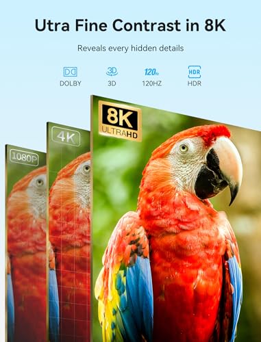 VENTION 8K HDMI Switch 2 in 1 Out, HDMI Switch 4K 120Hz with LED Indicators/HDMI 2.1 Switch/HDMI 2 in 1 Out Switcher Support 8K 4K 3D HDR for Xbox PS5/4/3 Blu-Ray TV/Player/Laptop PC - color: 8K