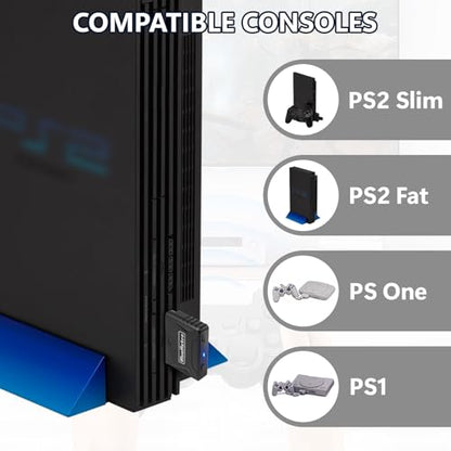 Wireless Controller Adapter for PS2/PS1 PS One, Mini Adapter Compatible with PS5/PS4/PS3, Series X/S, Switch Pro Bluetooth Controllers,Firmware Upgrade, Dual-Mode BT, Keymap Configuration Supported