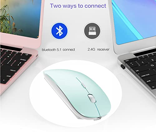 PEIBO Bluetooth Wireless Mouse for Laptop mac MacBook ipad MacBook air MacBook pro pc Desktop Computer Windows Chromebook Notebook - color: Jelly blue