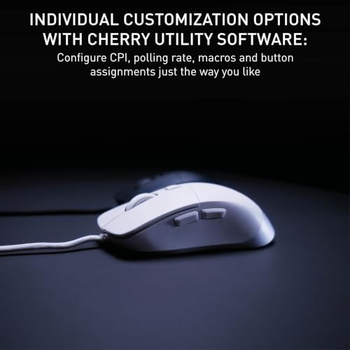 M50, Lightweight Wired Gaming Mouse, Ergonomic Shape for Ideal Comfort and Control, 5 On-Board Profiles, Customizable, USB-A Connection, White