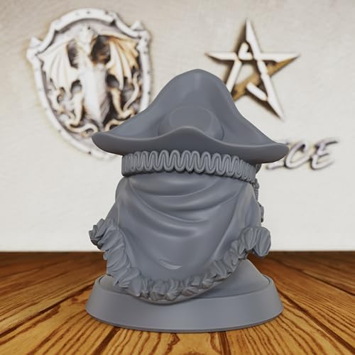 AUSPDICE Amphibious Swashbuckler, 28mm Pirate Captain, DND Miniatures-AS193 | Unpainted Billy Quacks Frog Fantasy Figure for RPG Adventures, Dungeons and Dragons, TTRPG, Tabletop Games and Role Playing