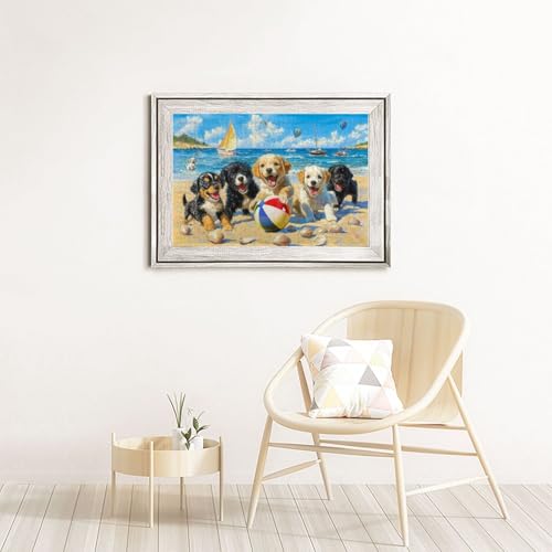 Funny Dog Puzzles for Adults 1000 Pieces - color: Dog Beach Puzzle, size: 1000PCS