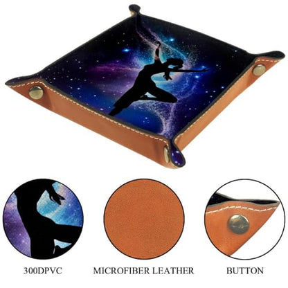 Galaxy Dancer Silhouette Dice Tray Dice Rolling Tray Folding Dice Holder for Dice Games, Like RPG, DND and Other Table Games - color: Multi 2