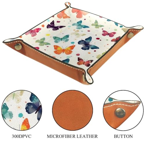 Butterflies Pattern Dice Tray Dice Rolling Tray Folding Dice Holder for Dice Games, Like RPG, DND and Other Table Games - color: Multi 15