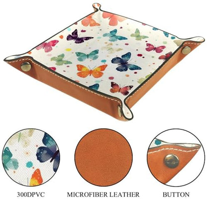 Butterflies Pattern Dice Tray Dice Rolling Tray Folding Dice Holder for Dice Games, Like RPG, DND and Other Table Games - color: Multi 15