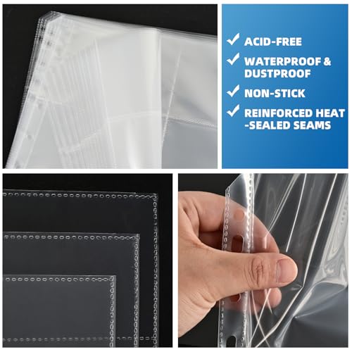 9 Pocket Card Sleeves, Holds 1800 Cards, Trading Card Binder Sleeves, 3 Ring 9 Pocket Pages for Sports Cards, Coupons Cards, 100 Pack, Game - size: 100PACK