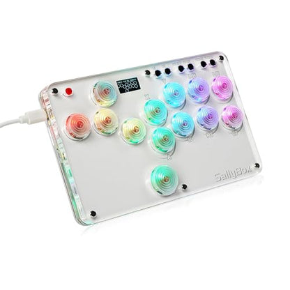 BITFUNX Duelpad Leverless Controller Arcade Stick, Zen16 Arcade Controller for PC/PS3/PS4/PS5/Switch/Steam, All-Button Arcade Fight Stick with SOCD/TURBO/Custom RGB/Hot-Swap/Low-Profile Switch (Mini) - size: Mini