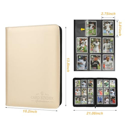 Trading Card Binder, Card Collection Binder Album Folder with 540 Side Loading Pockets, 9 Pocket Trading Card Album Folder for TGC,MTG, Baseball Cards, Yugioh - color: R-platinum