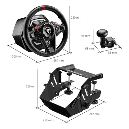 Thrustmaster T128 SimTask Sim Wheel Pack for Truck & Farming - PS5 & PC | Force-feedback base, T2PM pedals, steering kit, 900-degree rotation, metal flat-mount clamp, 3-axis height adjustment - style: T128P & Steering Kit Bundle