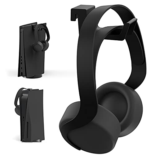 NexiGo PS5 Headphone Holder, [Minimalist Design] Mini Headphone Hanger with Supporting Bar, for Sony PlayStation 5 Gaming Headset, Black - color: Black