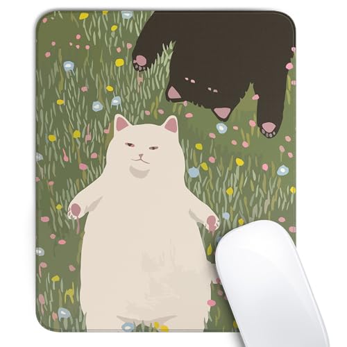 Funny Cats Square Mouse Pad,Cute Anime Cats Mouse Pads for Wireless Mouse Desk Accessories,10"X8" Travel Mousepad with Non-Slip Rubber Base, Stitched Edge Mouse Pads for Desk,Computers,Laptop,Office - color: S-8