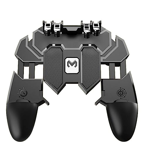 Newseego for Mobile Game Controller, [Upgrade] Phone Controller Gamepad with 6 Fingers Trigger Sensitive Shoot and Aim Trigger Controller for Android & iOS for PUBG