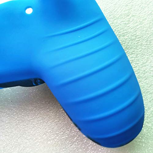 Silicone Skin Cover for Ps4 Controller (1pc Anti-Slip Case, 1 Pair L2 R2 Trigger Extender, 4pcs Thumb Grips,4pcs LED Light Bar Decal) Protector for DualShock PS4/ Slim/Pro Controller (Blue camouflage) - color: Blue camouflage