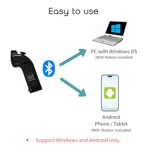 KellyJohn Studio Wireless Game Controller for Roblox on PC & Android | Bluetooth & USB-C controller for PC and Android, compatible with Roblox Games, Responsive Controls, Easy Pairing