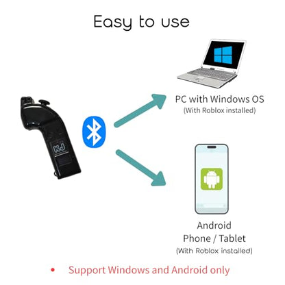 KellyJohn Studio Wireless Game Controller for Roblox on PC & Android | Bluetooth & USB-C controller for PC and Android, compatible with Roblox Games, Responsive Controls, Easy Pairing