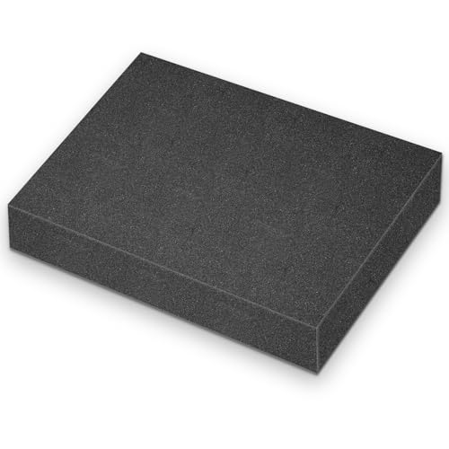 Polyurethane Foam Padding, 1 PCS 16 x 12 x 3 Inch Black Soft Cuttable Packing Foam Inserts for Cases, Furniture, Automotive and Packaging - color: Black, size: 16x12x3