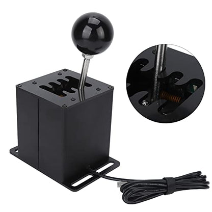 VINGVO Sim Racing Shifter, Sim Shifter USB Simulator Shifter Shifter Sim Racing 7+R Shifter H Gear Lever for ATS ETS Dust WRC Sim Racing Game