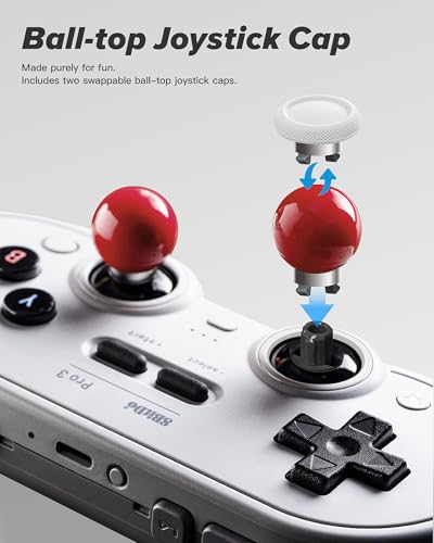 8Bitdo Pro 3 Bluetooth Controller with TMR Joysticks (Gray) | Swappable ABXY Buttons, Pro Back Buttons, Hall Triggers, Charging Dock, for Switch/Switch 2, Windows, Apple, SteamOS, Android - color: Gray, size: Pro 3