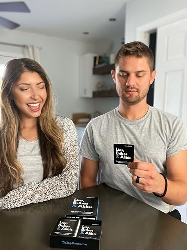 Lies, Bribes & Alibis - A Fun Adult Party Card Game for Date Nights, College Bashes, Friendly Gatherings and Game Nights - Free Bonus Included (Amazon Exclusive)