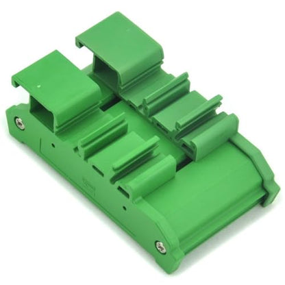 Electronics-Salon DIN Rail Mounting Carrier Housing with Prototype Board, PCB Size 47.4 x 72mm - size: PCB 47.4x72mm