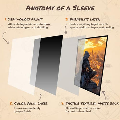 Overlook of the Creed - MTG Card Sleeves, 104ct, Standard Size, Smooth | Perfect for Double Sleeving, Smudge Resistant Matte Back, Standard 66x92mm - Compatible with Magic The Gathering & TCG Cards - color: Overlook of the Creed, size: Smooth