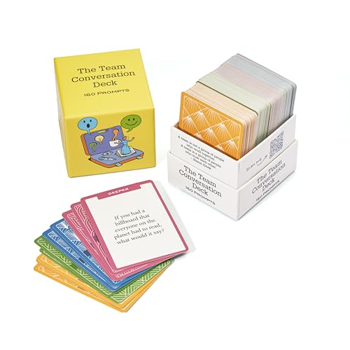 160 Team Building Cards for Managers - Build Trust & Improve Team Performance - 4 Categories from Light Icebreakers to Strategic Team Questions - For Meetings & 1-on-1s | Say This Not That Cards