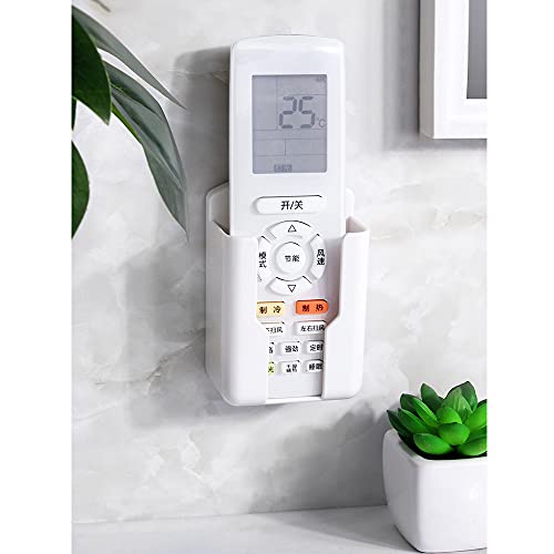 2 Pcs Wall Mount Remote Control Holder Media Player Controller Holder, Air-Conditioner Remote Tray TV Remote Organizer Caddy Box for Home Nightstand Office Desk School Supply Storage (Large,3.3inch) - size: Large,3.3inch