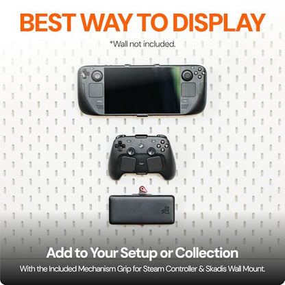 Mechanism Basegrip for Steam Controller + Skadis Wall Mount Bundle | Standard Wall & Skadis Board Compatible | Steam Controller Accessories to Store, Display & Play Your Way - color: Skadis Bundle