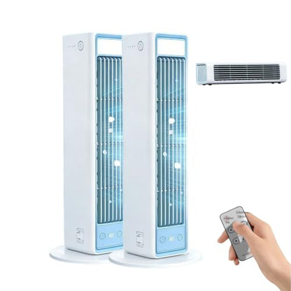 Royalliva Eloria Portable Tower Fan Original with 5 Speeds, 3-in-1 Stand/Desk/Wall-Mount (X2PCS) - color: X2PCS