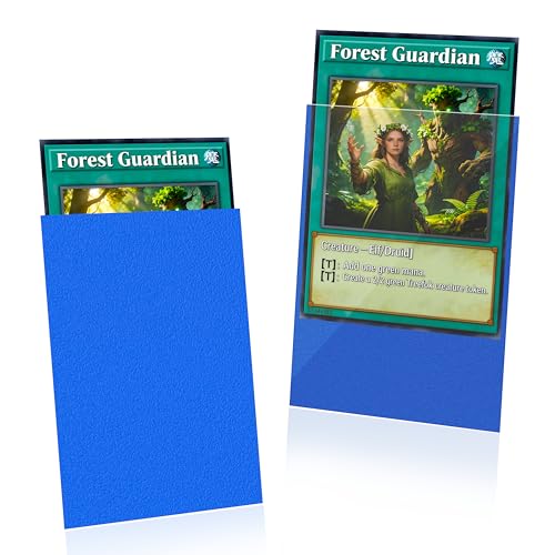Blue MTG Card Sleeves 200 Pack Matte Trading Card Sleeves Sturdy Card Protector for Perfect Shuffling - Compatible with MTG, TCG and Sport，Game Cards - color: Blue, size: 200Pack Card Sleeves
