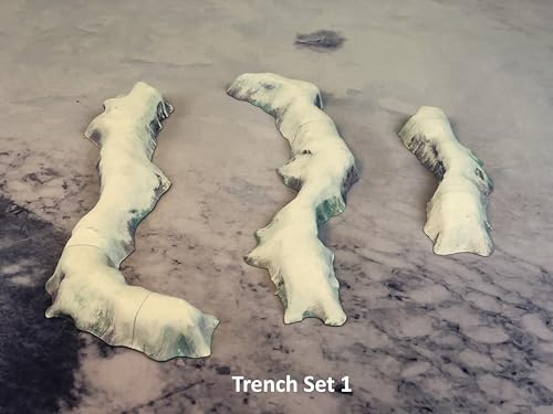 Legion Terrain - Ice Planet Trench Set - Miniature Tabletop Wargaming Terrain (Painted) (Set 1)