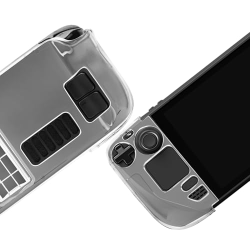 Clear Cover Case for Steam Deck Gaming Console Protective Kickstand Case Transparent Sleeve with Stand Base