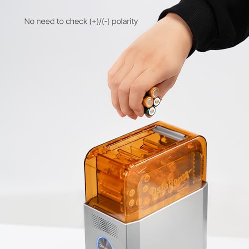 OLIGHT Ostation X Smart 3-in-1 AA Battery Charger with 32 NiMH AA | NiMH AA Batteries 2100mAh, Polarity-Free, App Control, Auto Charge & Storage, Bad Battery Removal, for Homes Offices Schools
