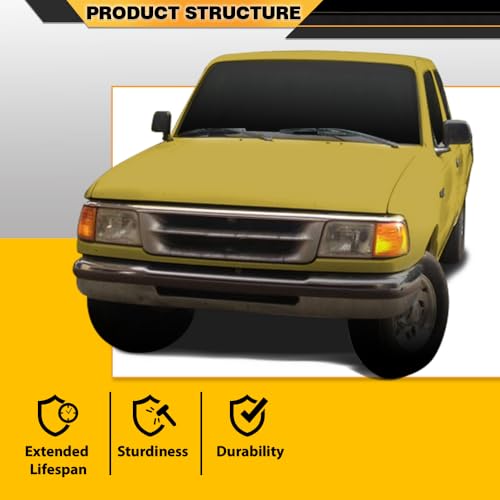 CNNELL Hood Insulation Pad 1/2" with Clips Compatible with Ford Ranger 1993-1997 - style: 1993-1997 Ford Ranger