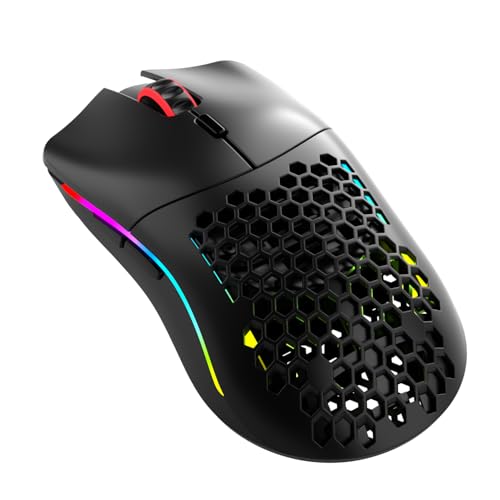 GLORIOUS Model O Classic Wireless PC Gaming Mouse - Low Latency, 19k DPI Sensor, Lightweight Honeycomb 69g, Customizable RGB, 100M Click Mechanical Switches, Programmable Buttons - Black - color: Black, style: Model O Classic (Ambidextrous)