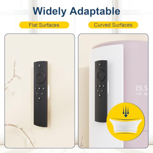 Magnetic Silicone Remote Control Holder Wall Mount for TV Fan 6 Pack White | Upgraded Silicone Remote Caddy, Self-Adhesive, Remotes Control Organizer Storage, Home Office Air Conditioner Remote Holder - color: 6 White
