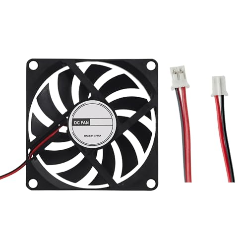 FDCB8010H05 80mm Fan 5V Hydraulic Bearing - 80mm x 80mm x 10mm 2Pin 2Wire Case Cooler for Raspberry Pi, Intel NUC, 8010 8CM Powerful Cooling Fans for Set-top Box Handheld Game Console