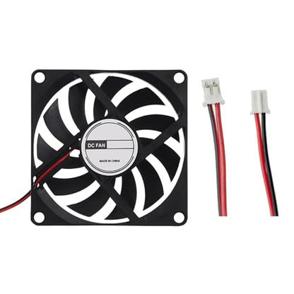 FDCB8010H05 80mm Fan 5V Hydraulic Bearing - 80mm x 80mm x 10mm 2Pin 2Wire Case Cooler for Raspberry Pi, Intel NUC, 8010 8CM Powerful Cooling Fans for Set-top Box Handheld Game Console