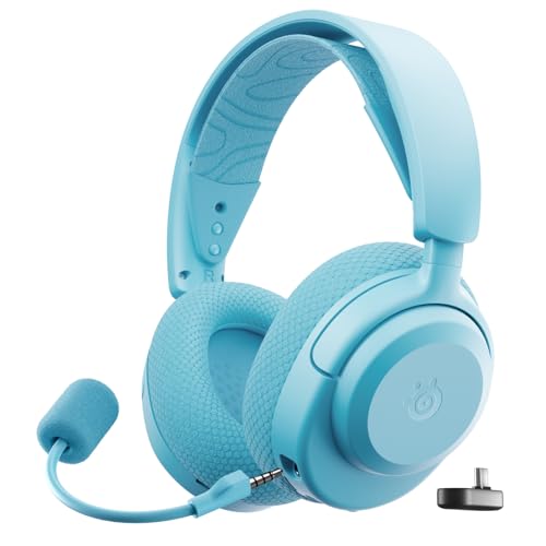 SteelSeries Arctis Nova 3P Wireless Multi-Platform Gaming Headset — Mobile App Control — 40 HR Battery — Neodymium Magnetic Drivers — 2.4GHz/Bluetooth — PS5, PS4, PC, Switch, Mobile — Aqua - color: Aqua, style: PlayStation|Switch|PC