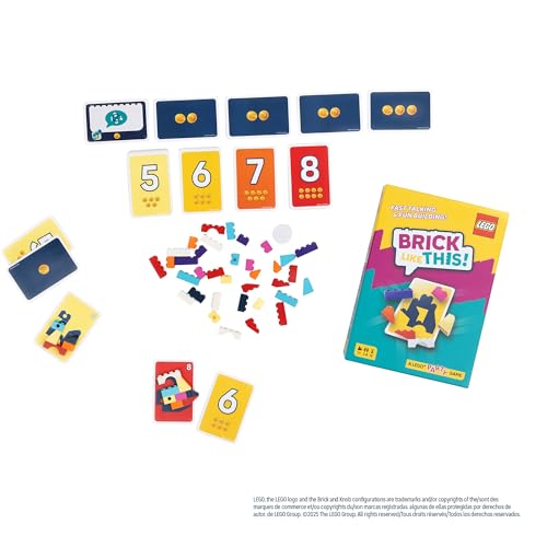 Asmodee Brick Like This! The Official Lego Party Game - A Fast, Fun Building Game for Families, Kids, Teens & Adults, Ages 7+, 2-8 Players, 15 Minute Playtime | A Fast, Fun Building Game for Families, Kids, Teens & Adults, Ages 7+, 2-8 Players, 15 Minute