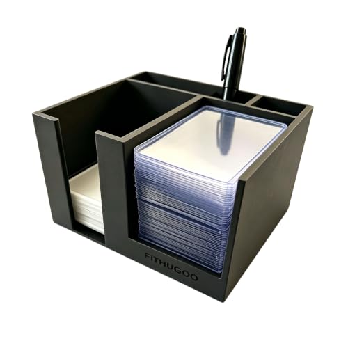 Toploader Dispenser & Penny Sleeve Holder - Dual Compartment Holds 500 Penny Sleeves & up to 100 Top Loaders