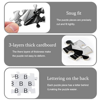 Impossible Puzzle for Adults 1000 Pieces, Flower Beauty Women Black Girl Puzzles, Flower Jigsaw Puzzle Lady Aesthetic Art Vintage - style: Black Girl Puzzle