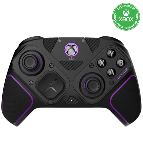 PDP Victrix Pro BFG Wireless Gaming Controller for Xbox Series X|S, Xbox One, Windows 10/11, Modular Gamepad, Dolby Atmos Audio, Remappable Buttons, Customizable Triggers/Paddles/D-Pad, PC App, Black - color: Black