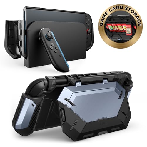i-Blason Dockable Case for Nintendo Switch 2 with Stand, Blue | All-in-One Protection, Dock-Friendly with Easy Joy-Con, Kickstand Access and 7 Card Slots, Comfortable Ergonomic Design - color: Blue, size: All-in-One Version