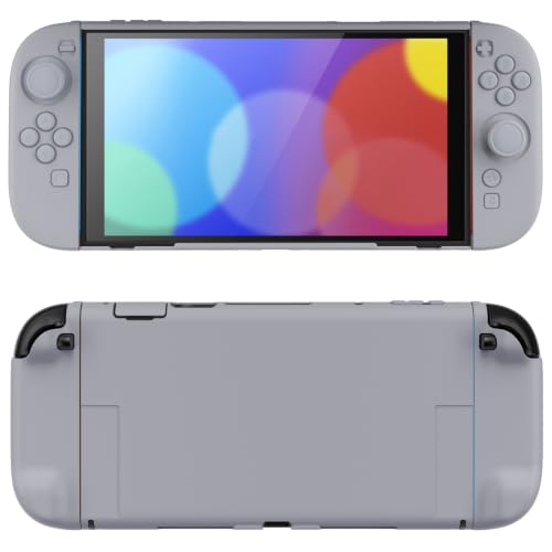 PlayVital Hard Case for Nintendo Switch 2 with Extra Stand & Thumb Grip Caps | Split Design, Dockable Protective Full-Body Shell Cover for Nintendo Switch 2 | Solid Color Series, New Hope Gray - color: New Hope Gray