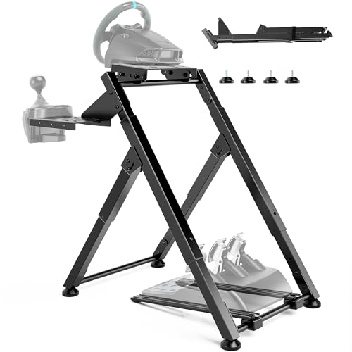 ARES WING Foldable Sim Racing Wheel Stand, Compact Racing Simulator Cockpit | Sim Racing Cockpit Compatible with Logitech G29 G920 G923, Fanatec, Thrustmaster, Moza, Simagic, Racing Games Equipment - size: Stand