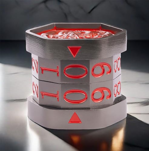 Metal MTG Life Counter, Life Counter MTG, Magic Life Counter Gift Box Packaging Suitable for Board Games, Card Games, Compatible with MTGs and TTRPG(Black Nickel_Red) - color: Black Nickel_red