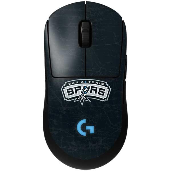 Skinit Decal Other Skin Compatible with G Pro Wireless Gaming Mouse - Officially Licensed NBA San Antonio Spurs Primary Logo Design - color: Black - DSTSPU01